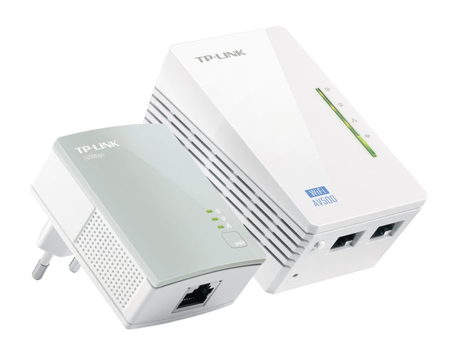 TP-LINK AV500 2-port Powerline WiFi Extender KIT | including 1 TL-WPA4220 and 1 TL-PA4010 | 500Mbps Powerline datarate | 300Mbps wireleses N |Plug and Play | 2 fast ethernet ports | WiFi Clone | Support Multiple IPTV Streams (TL-WPA4220 KIT)
