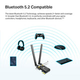 TP-LINK AX1800 Wi-Fi 6 | 802.11ax | 2.4|5 GHz | Bluetooth 5.2 | 55 x 36 x 11.5 mm (ARCHER TX20E)