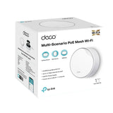 TP-LINK AX3000 (2402|574 Mbps) | Wi-Fi 6 2.4|5 GHz | 2 x RJ-45 | 154 x 154 x 68.6 mm | 1-pack (DECO X50-POE(1-PACK))