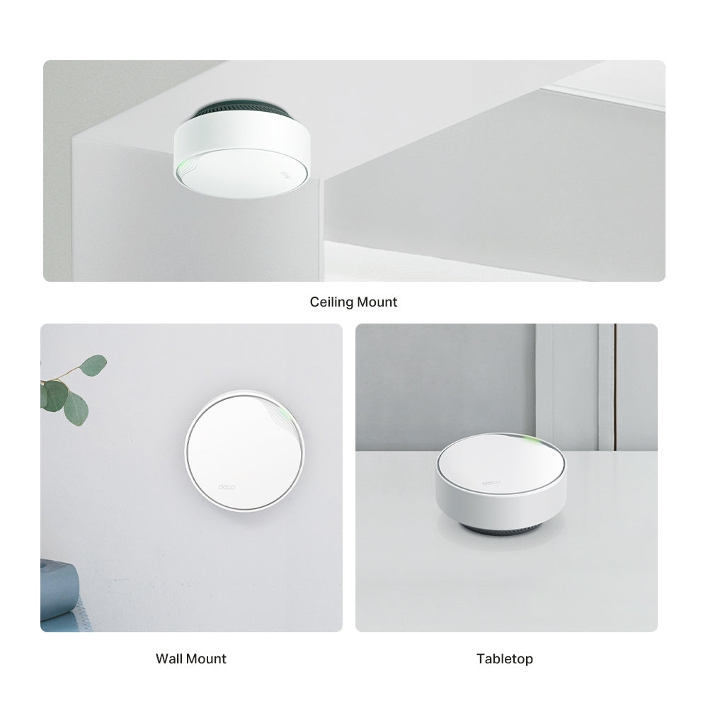 TP-LINK AX3000 (2402|574 Mbps) | Wi-Fi 6 2.4|5 GHz | 2 x RJ-45 | 154 x 154 x 68.6 mm | 2-pack (DECO X50-POE(2-PACK))