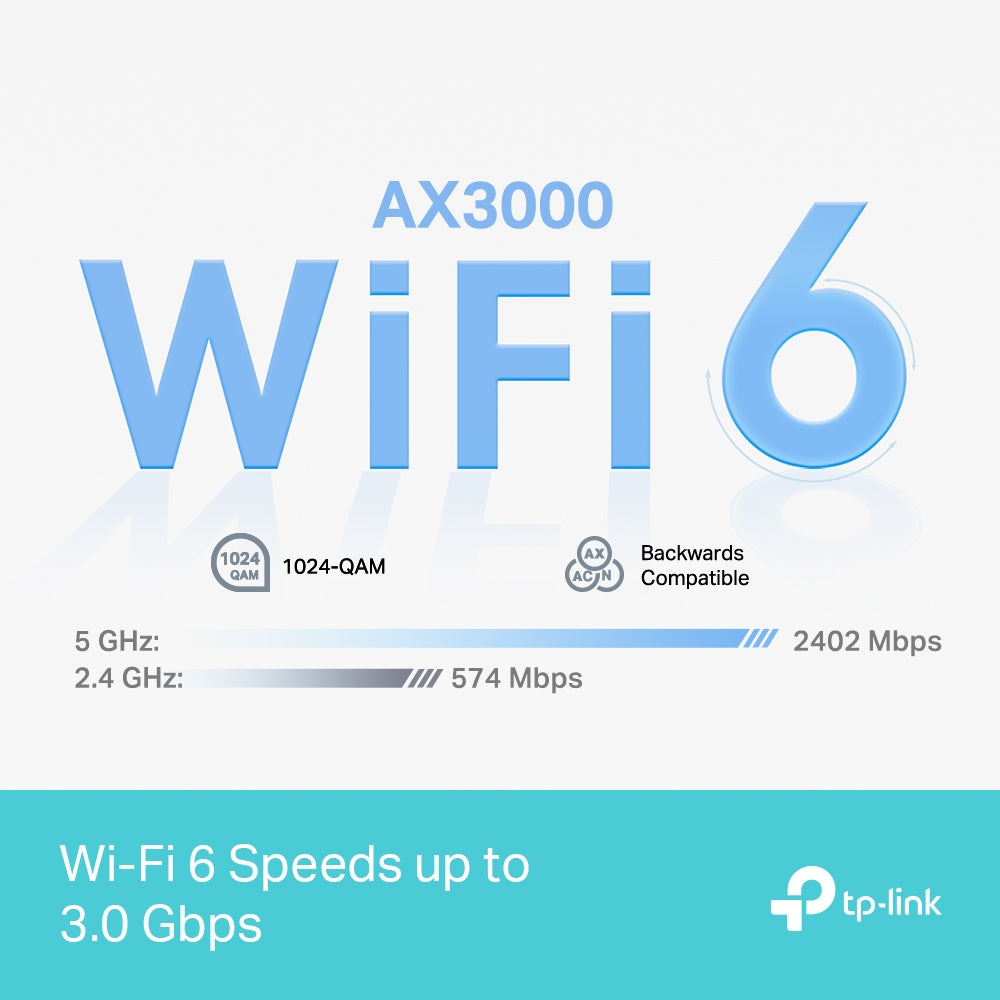 TP-LINK AX3000 Whole Home Mesh Wi-Fi 6 Unit (DECO X50 PRO(2-PACK))