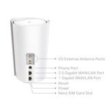 TP-LINK AX6000 | Wi-Fi 6 | 2.2 GHz Quad-Core CPU | 5G|4G | 210.5 × 130 × 123mm (DECO X80-5G(1-PACK))
