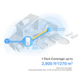 TP-LINK AX6000 | Wi-Fi 6 | 2.2 GHz Quad-Core CPU | 5G|4G | 210.5 × 130 × 123mm (DECO X80-5G(1-PACK))