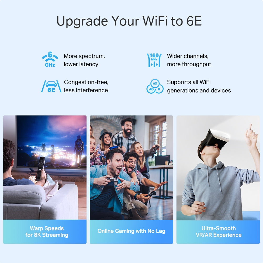 TP-LINK AXE5400 | Wi-Fi 6E | Tri-Band 6|5|2.4 GHz | 1.7 GHz Quad-Core CPU | 105 x 105 x 169 mm | 1-pack (DECO XE75 PRO(1-PACK))