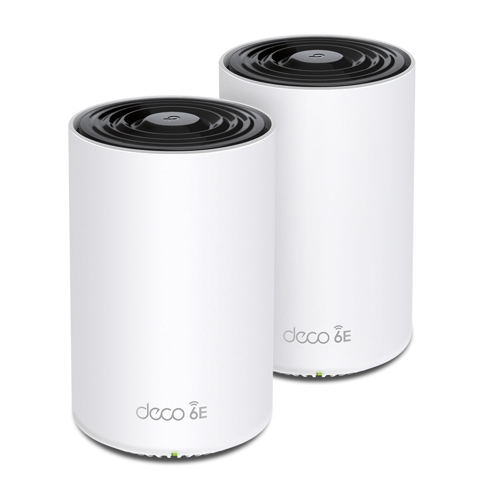 TP-LINK AXE5400 | Wi-Fi 6E | Tri-Band 6|5|2.4 GHz | 1.7 GHz Quad-Core CPU | 105 x 105 x 169 mm | 2-pack (DECO XE75 PRO(2-PACK))
