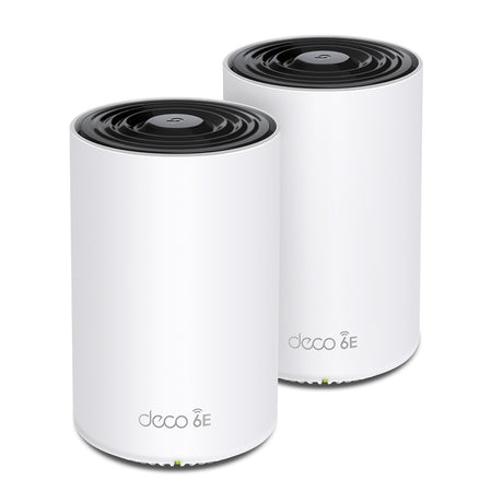 TP-LINK AXE5400 | Wi-Fi 6E | Tri-Band 6|5|2.4 GHz | 1.7 GHz Quad-Core CPU | 105 x 105 x 169 mm | 2-pack (DECO XE75 PRO(2-PACK))