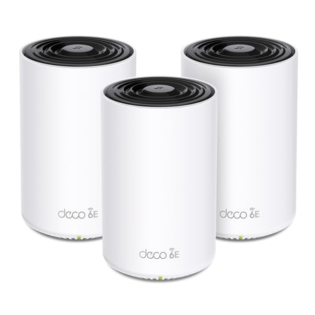 TP-LINK AXE5400 | Wi-Fi 6E | Tri-Band 6|5|2.4 GHz | 1.7 GHz Quad-Core CPU | 105 x 105 x 169 mm | 3-pack (DECO XE75 PRO(3-PACK))