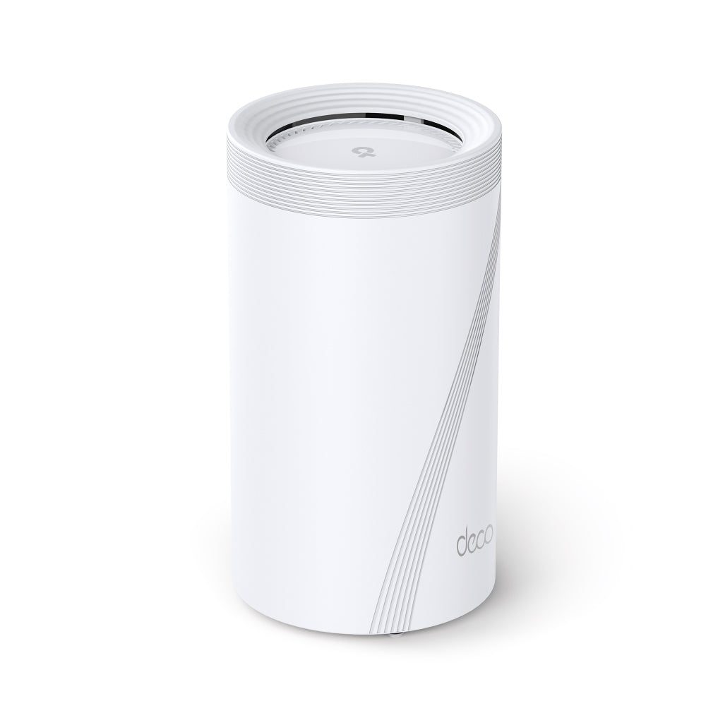 TP-LINK BE19000 | Tri-Band 2.4|5|6GHz | 4×4 MU-MIMO | 1x 10 Gbps | 1x 10 Gbps SFP+|RJ45 Combo | 2x 2.5 Gbps | USB 3.0 | 128x128x236 mm | 1-pack (DECO BE85(1-PACK))