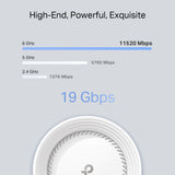 TP-LINK BE19000 | Tri-Band 2.4|5|6GHz | 4x4 MU-MIMO | 1x 10 Gbps | 1x 10 Gbps SFP+|RJ45 Combo | 2x 2.5 Gbps | USB 3.0 | 128x128x236 mm | 3-pack (DECO BE85(3-PACK))