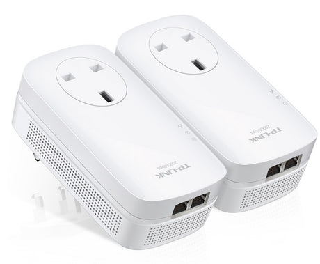 TP-LINK Home Plug AV2 | 2x RJ 45 Gigabit LAN | OFMD | 300m | 128-bit AES (TL-PA9020P KIT)