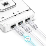 TP-LINK IEEE 802.11ax|ac|n|g|b| 2.4 | 5GHz | 574 | 1201Mbps | 802.3af|at PoE | 143 × 86 × 20 mm (EAP615-WALL)