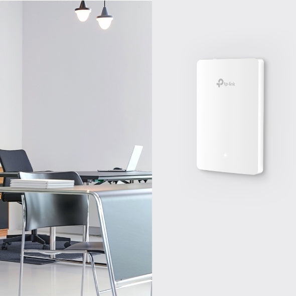 TP-LINK IEEE 802.11ax|ac|n|g|b| 2.4 | 5GHz | 574 | 1201Mbps | 802.3af|at PoE | 143 × 86 × 20 mm (EAP615-WALL)