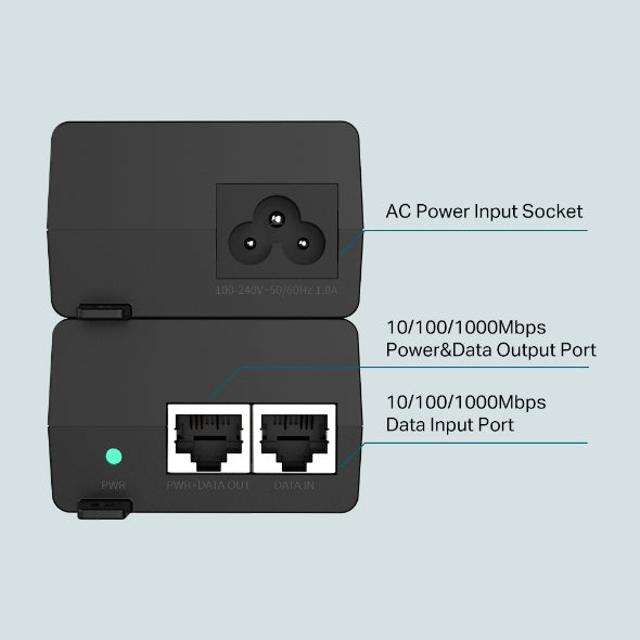TP-LINK PoE+ Injector | Catx | 100m | 30w (TL-POE160S)