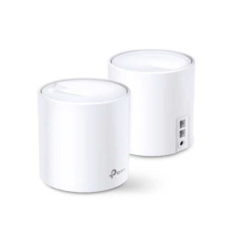 TP-LINK Qualcomm 1 GHz Quad-core | 2 LAN|WAN Gigabit Ethernet | 1201 Mbps (5 GHz) | 574 Mbps (2.4 GHz) | D110 mm × 114 mm | 2-pack (DECO X20(2-PACK))