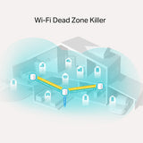 TP-LINK Qualcomm 1 GHz Quad-core | 2 LAN|WAN Gigabit Ethernet | 1201 Mbps (5 GHz) | 574 Mbps (2.4 GHz) | D110 mm × 114 mm | 3-pack (DECO X20(3-PACK))
