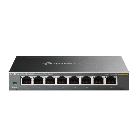 TP-LINK RJ45 x 8 | 10|100|1000 Mbps | MDI|MDIX | Jumbo Frame (TL-SG108E)