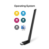 TP-LINK USB 2.0 | LED-Status | 5dBi | IEEE 802.11b|g|n 2.4 GHz | IEEE 802.11a|n|ac 5 GHz | WEP | WPA|WPA2 | WPA-PSK|WPA2-PSK | DBPSK | DQPSK | CCK | OFDM | 16-QAM | 64-QAM | 256-QAM | FCC | CE | RoHS (ARCHER T2U PLUS)