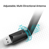 TP-LINK USB 2.0 | LED-Status | 5dBi | IEEE 802.11b|g|n 2.4 GHz | IEEE 802.11a|n|ac 5 GHz | WEP | WPA|WPA2 | WPA-PSK|WPA2-PSK | DBPSK | DQPSK | CCK | OFDM | 16-QAM | 64-QAM | 256-QAM | FCC | CE | RoHS (ARCHER T2U PLUS)