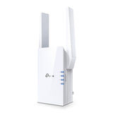 TP-LINK Wi-Fi 6 | 2.4-5 GHz | 574-2402 Mbps | 16-21 dBm | WPS | Reset | Ethernet | 100-240V | 50|60Hz | 97×46×158 mm (RE705X)