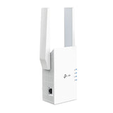 TP-LINK Wi-Fi 6 | 2.4-5 GHz | 574-2402 Mbps | 16-21 dBm | WPS | Reset | Ethernet | 100-240V | 50|60Hz | 97×46×158 mm (RE705X)