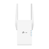 TP-LINK Wi-Fi 6 | 2.4-5 GHz | 574-2402 Mbps | 16-21 dBm | WPS | Reset | Ethernet | 100-240V | 50|60Hz | 97×46×158 mm (RE705X)