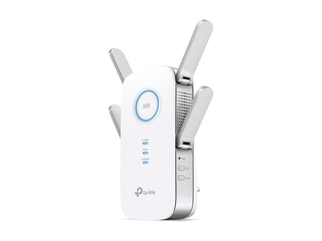 TP-LINK Wi-Fi 6 | 2.4-5 GHz | 800-1733 Mbps | 20-23 dBm | WPS | Reset | Ethernet | 100-240V | 50|60Hz | 163 x 86 x 40 mm (RE650)
