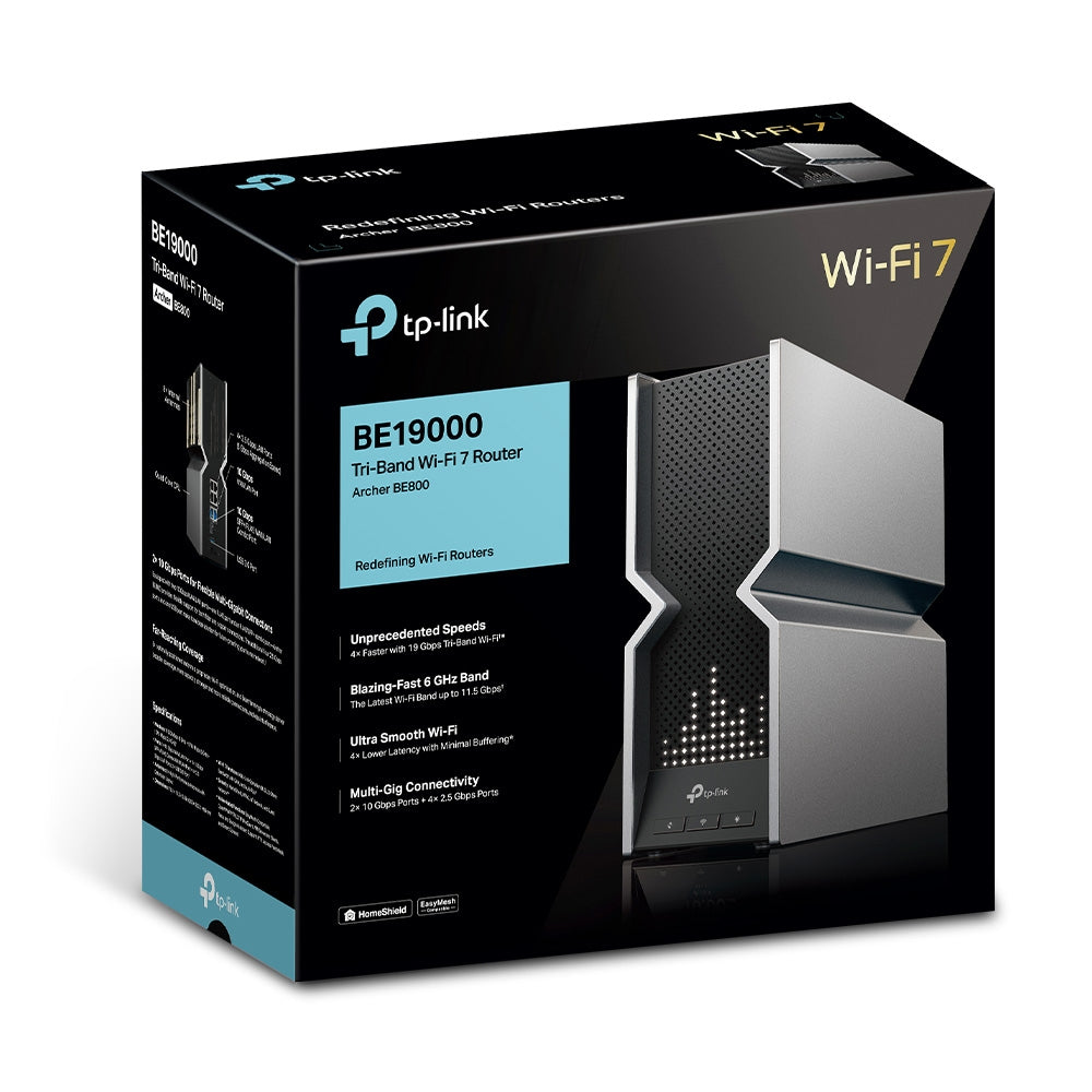TP-LINK Wi-Fi 7 | 4x RJ-45 | 1x WAN|LAN | 1x SFP+|RJ-45 Combo WAN|LAN | USB 3.0 | LED Screen | WPA3 (ARCHER BE800)