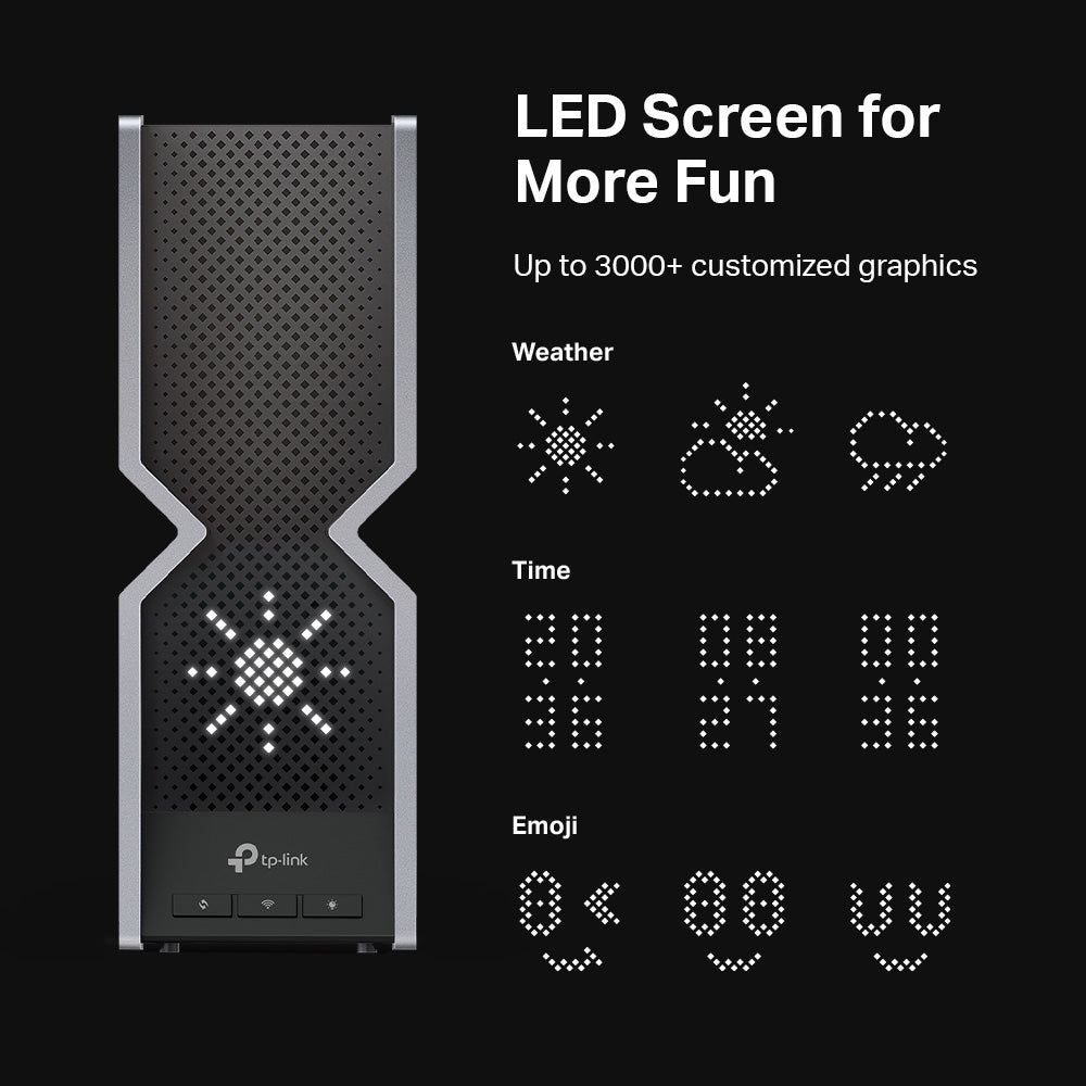 TP-LINK Wi-Fi 7 | 4x RJ-45 | 1x WAN|LAN | 1x SFP+|RJ-45 Combo WAN|LAN | USB 3.0 | LED Screen | WPA3 (ARCHER BE800)