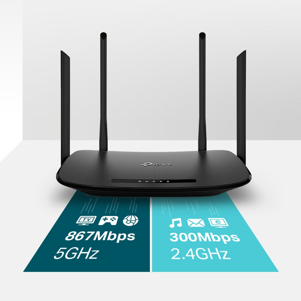 TP-LINK WLAN 802.11 a|b|g|n|ac | Fast Ethernet | RJ45|RJ11 | 12V | 2.4|5GHz (ARCHER VR300)