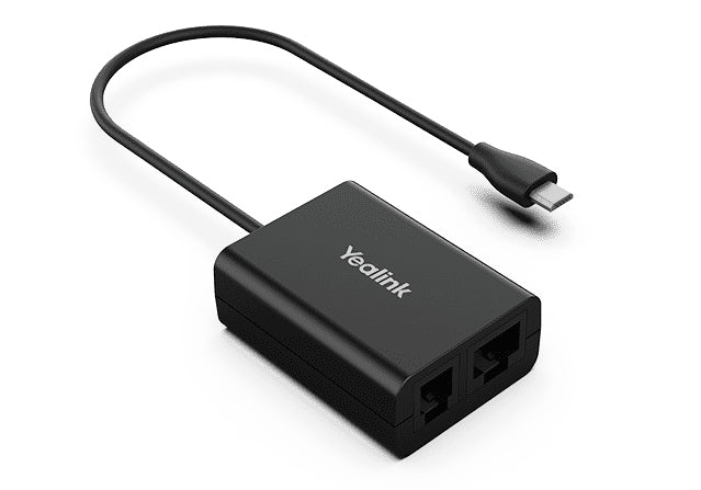 YEALINK Compatible with wireless headsets (WH62|WH63) for Cisco|Avaya|Poly|Grandstream IP phones | 1 x Micro USB | 1 x RJ45 (8P8C) and 1 x RJ9 (4P4C) (EHS60)