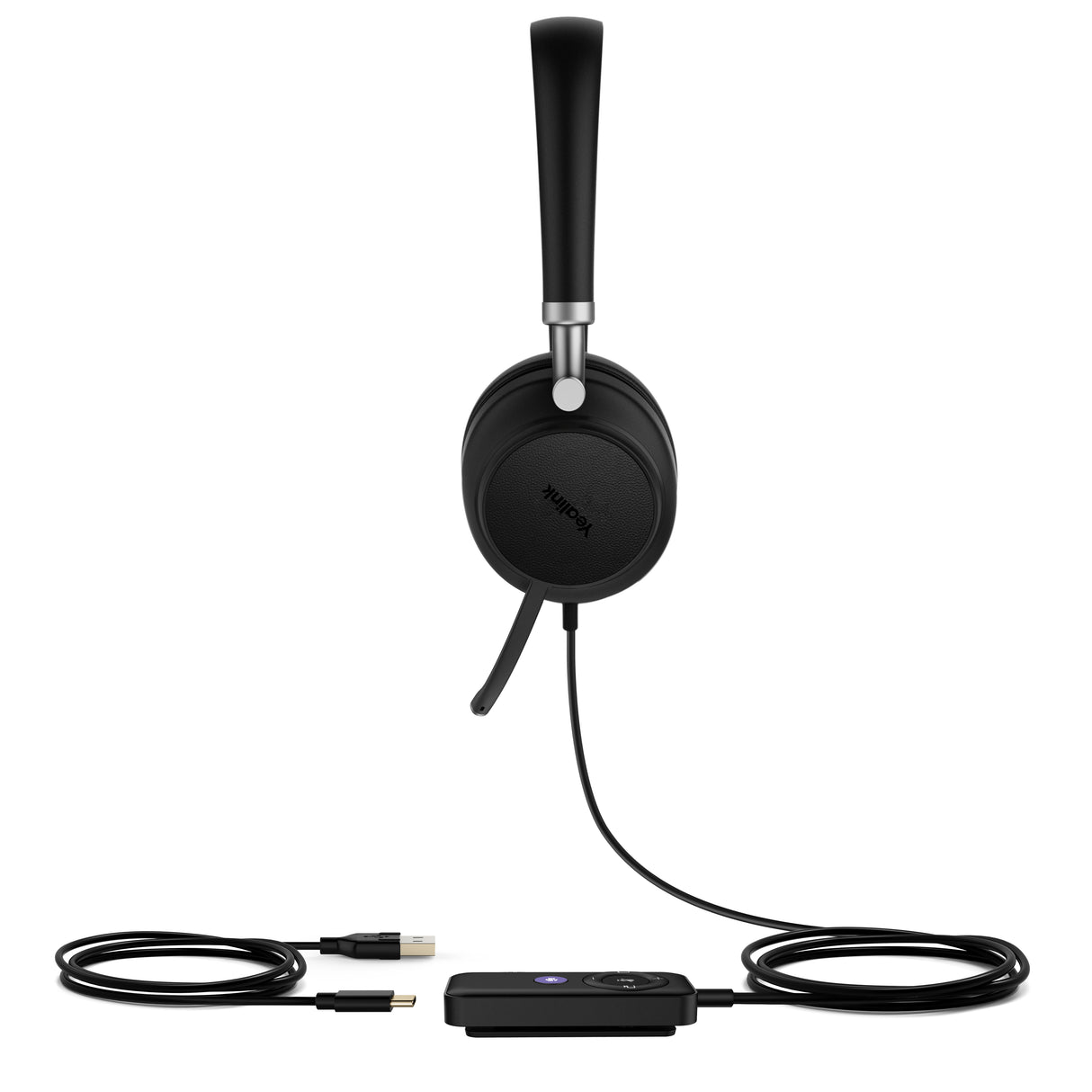 YEALINK UH38 Dual UC | 20 Hz-20 kHz | 10 mW | 115±3 dB SPL | 32 Ω | UD ECM Mic | USB-C | Bluetooth 5.1 | 180 g (TEAMS-UH38-D)