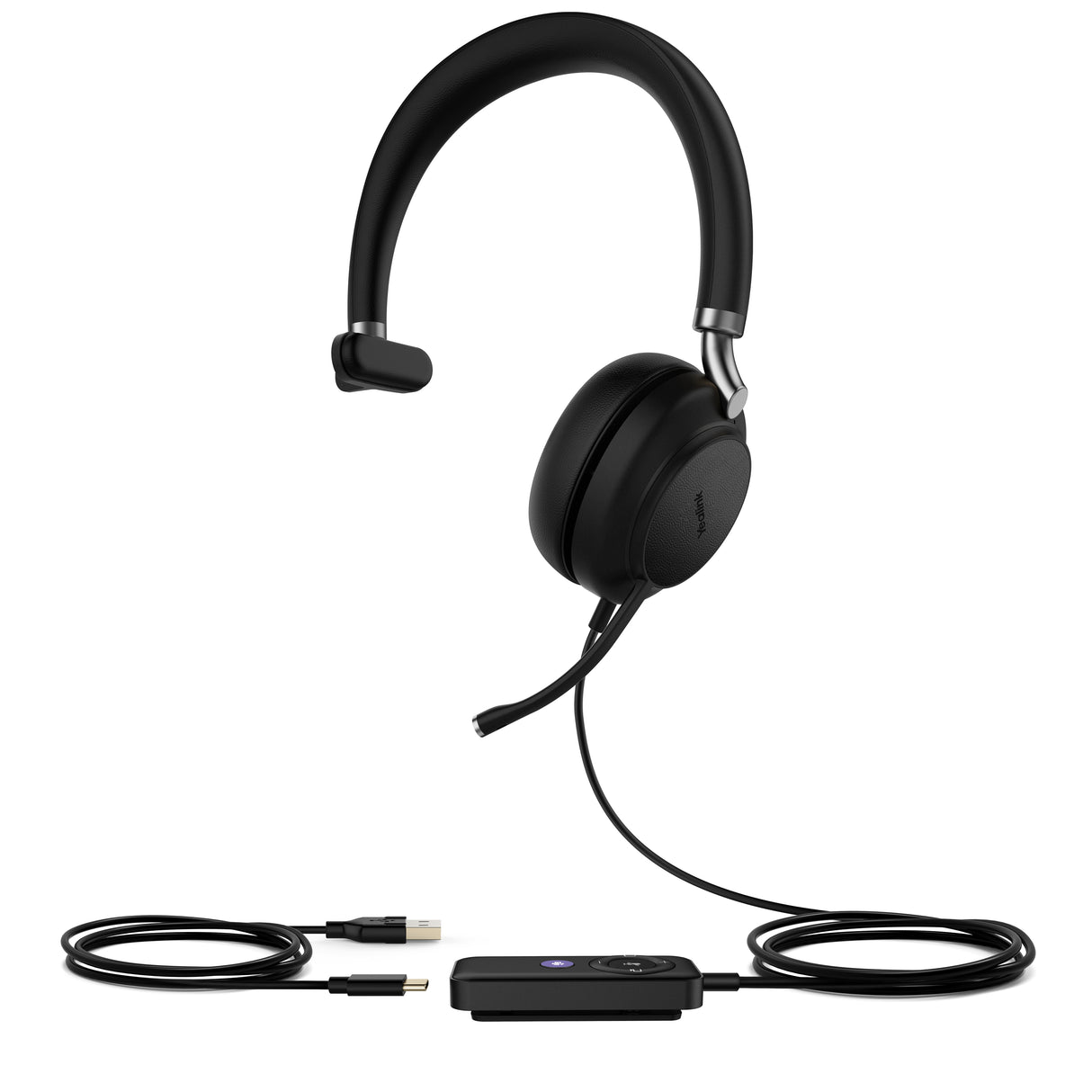 YEALINK UH38 Mono Teams UC | 20 Hz-20 kHz | 10 mW | 115±3 dB SPL | 32 Ω | UD ECM Mic | USB-C | Bluetooth 5.1 | 110 g (UH38-MONO-TEAMS-C)