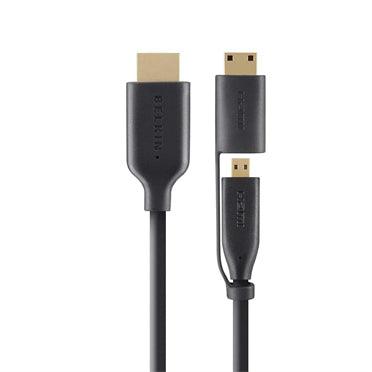 Belkin F3Y144qe2M HDMI cable 2 m HDMI Type D (Micro) HDMI Type C (Mini) Black