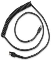 ZEBRA CABLE - SHIELDED USB: SERIES A. 9'. COILED. BC1.2 (HIGH CURRENT). -30C